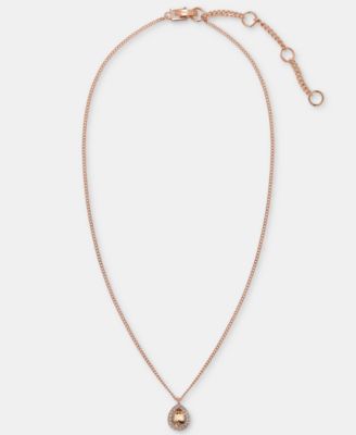 Crystal Pear-Shape Pendant Necklace, 16" + 3" extender