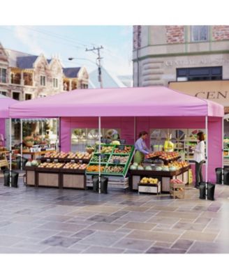 Pop-Up Canopy Tent with 6 Sidewalls, Instant Setup