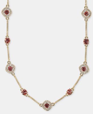 Crystal Station Collar Necklace, 16" + 3" extender