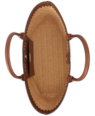 Leather Straw Extra-Large Kyla Tote Bag 
