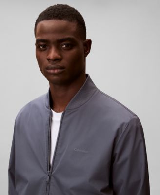 Men's Birdseye Round Collar Bomber Jacket