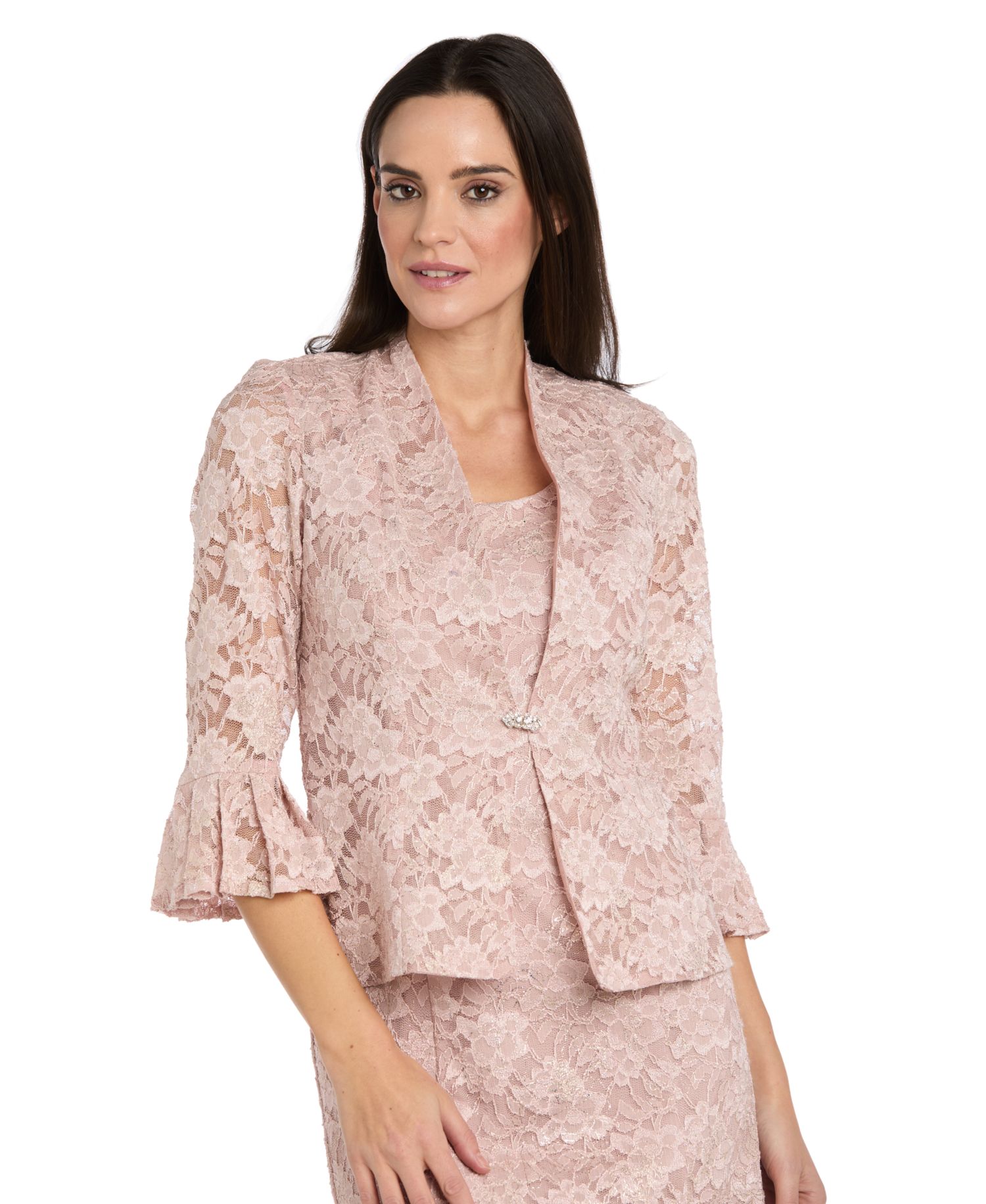 Petite Lace Pleat Hem-Jacket Dress