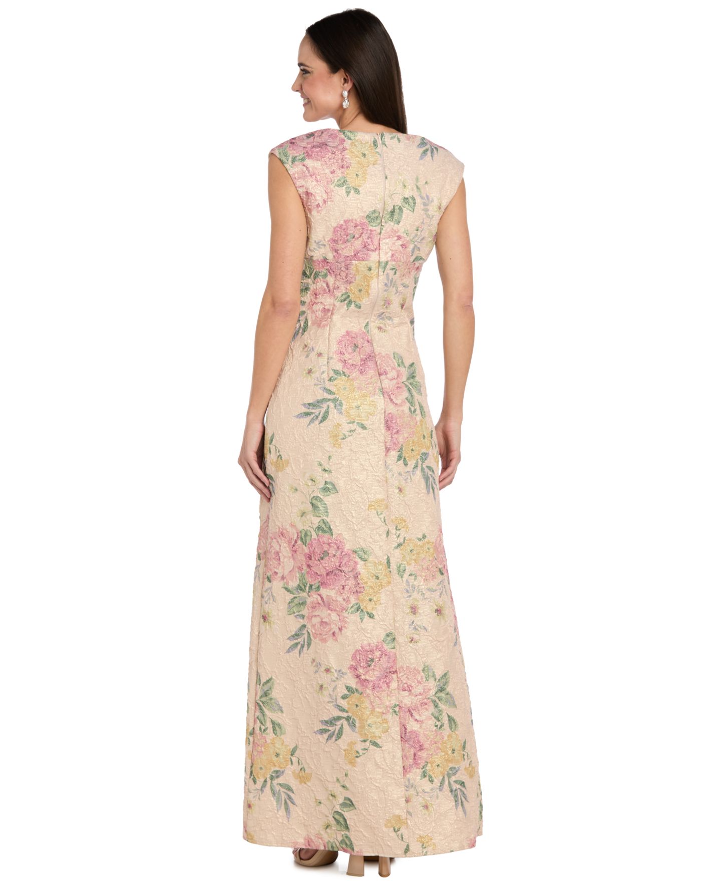 Женское платье R & M Richards Lace Sweetheart Neck Gown, цвет: Состаренный розовый — фото 4