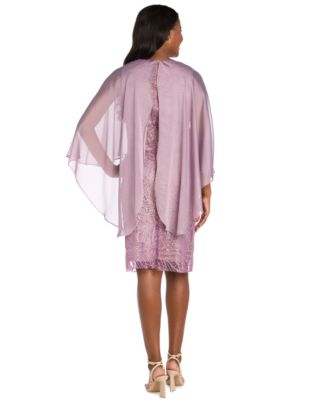 Women's Glitter Boat Neck Cocktail Dress