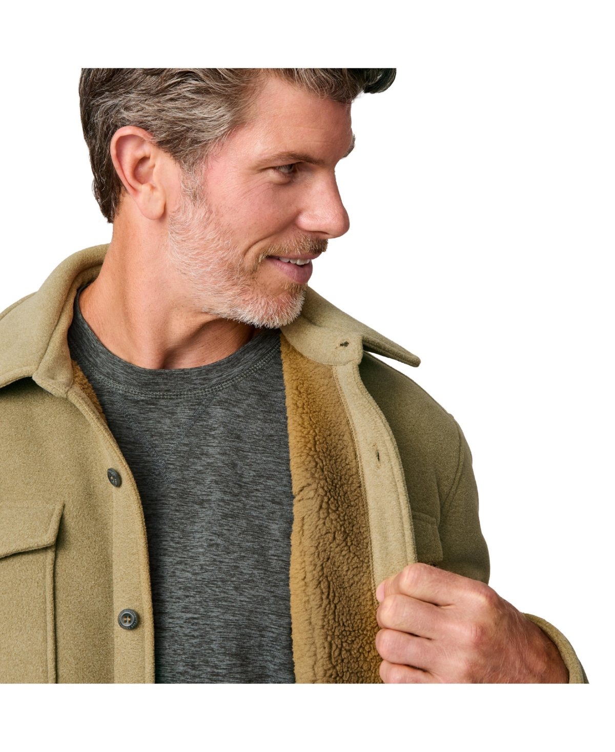 Free Country Men's Sueded Tundra Fleece Shirt Jacket