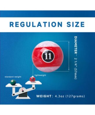 2 1/4-Inch Marble Swirl Professional Regulation Size Billiards Pool Balls Set, Standard 16 Balls Set