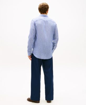 Men's Linen Bengal Stripe Shirt
