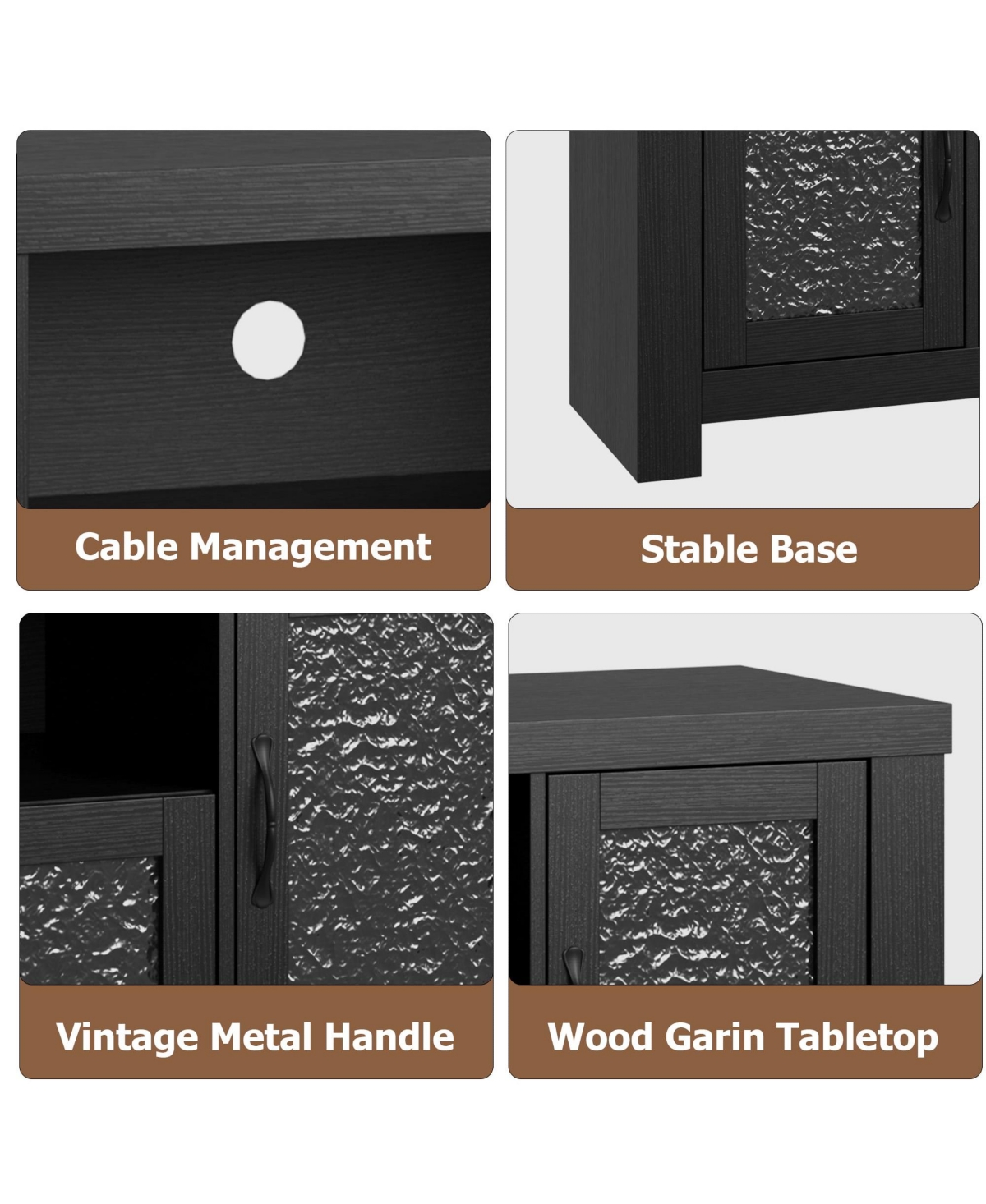 gaomon Tv Stand for 55+ Inch Tv, Entertainment Center with Acrylic Door Storage Cabinet & Adjustable Shelve