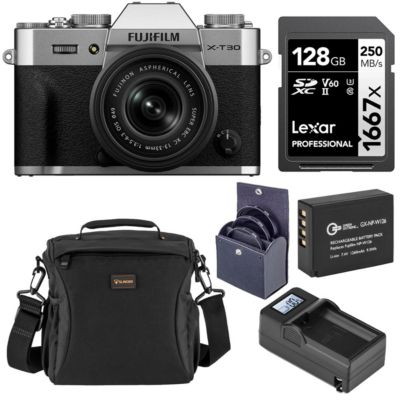 X-T30 III Mirrorless Camera Bundle with XC 13-33mm f/3.5-6.3 OIS Lens, 49mm Filter Kit & Extra Battery