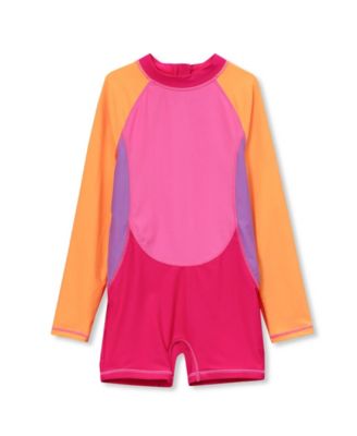 Girls Chlorine Resistant Long Sleeve Surf Bodysuit