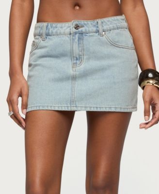 Women's Spencer Low Rise Denim Micro Skirt