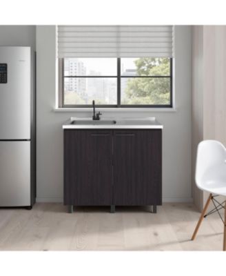 Utility Sink Cabinet with 2 Doors and 3 Shelves