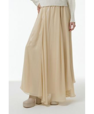 Women's Elasticated Waist Asymmetric Skirt