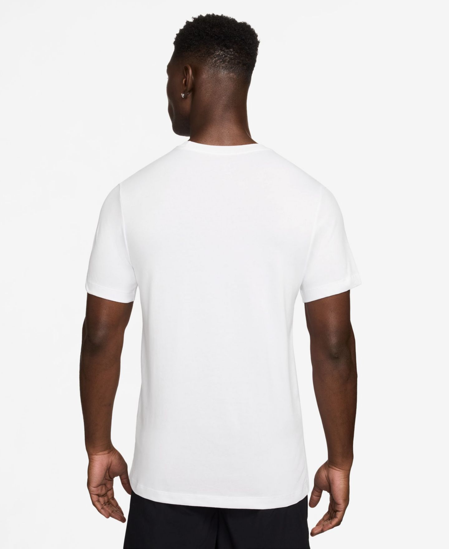 Мужская футболка Nike Dri-Fit Lightweight and Breathable, цвет: Белый / Чёрный — фото 4