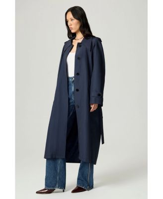 Women's Single-Breasted Cotton Trench Coat