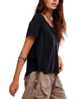 Women's Heirloom Short-Sleeve Henley Top