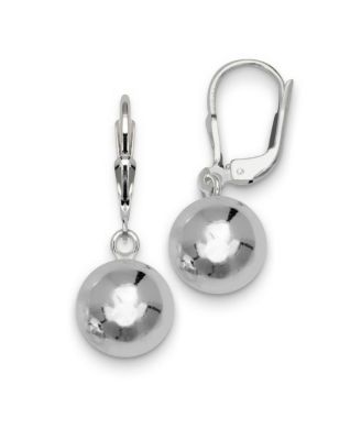 Silver Ball Drop Earrings 925 Sterling Silver