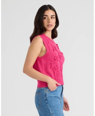 Women's Vest with Crochet Detail