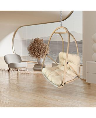 Wicker Rattan Swing Egg Chair without Stand
