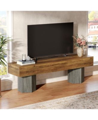 63" TV Stands for TVs up to 55''/65''/70'', Modern Low Media Entertainment Center for Living Room
