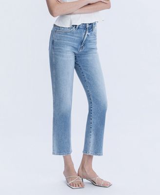 Women's High Rise Ankle Straight Jeans