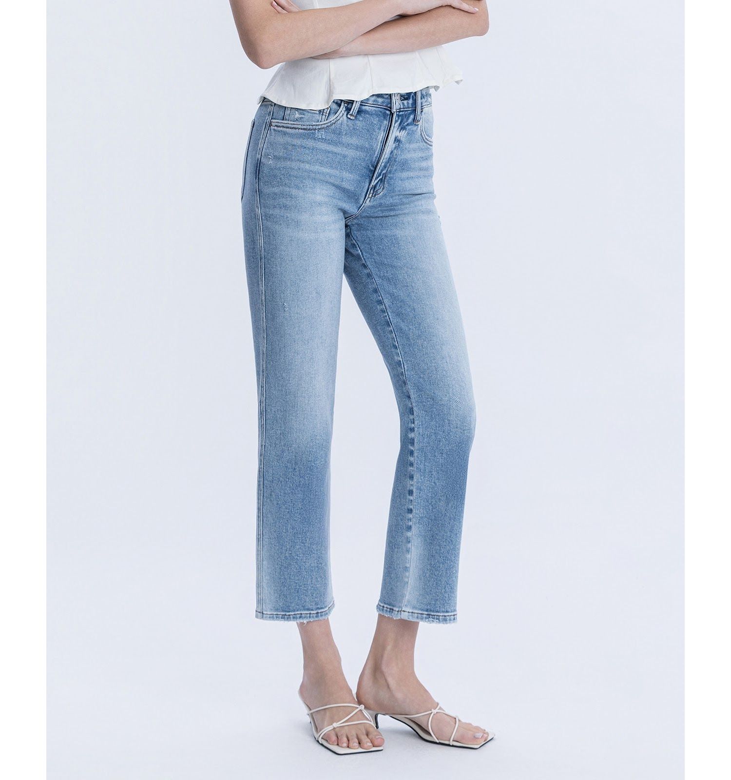 Women's High Rise Ankle Straight Jeans
