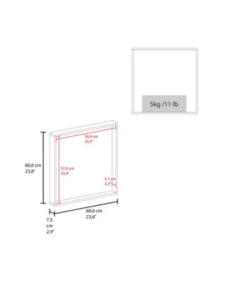 Porta Wall Mounted Bathroom Mirror Cabinet with Storage, wenge