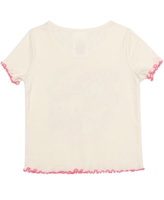 Girls' 2T-6X Crewneck Top and Elastic Shorts, 2-Piece Set