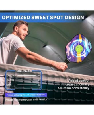 USAPA-Approved Pickleball Paddles Set of 2 with 4 Balls & Bag - 7.5oz Lightweight Carbon Fiber Honeycomb Core