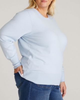 Women's Plus Size Fine Knit Crew Sweater