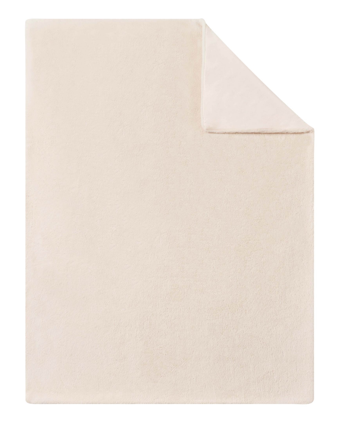 Jessica Simpson Solid Faux Fur Plush Throw, 50" x 70"