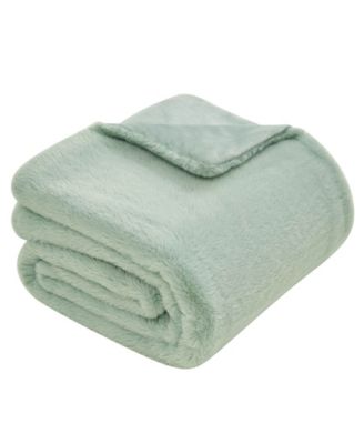 Solid Faux Fur Plush Throw, 50" x 70"