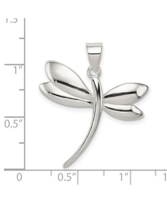 925 Sterling Silver Polished Dragonfly Necklace Pendant Necklace