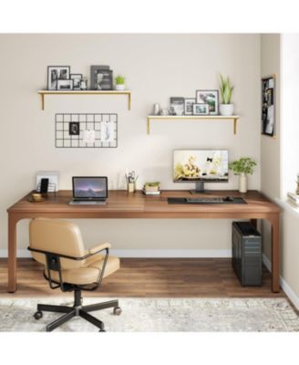 Long Computer Desk, 2 Person Desk for Home Office, Coffee