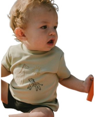 Baby Boys Cotton Rib Jersey T-Shirt and Cotton Jersey Short Set