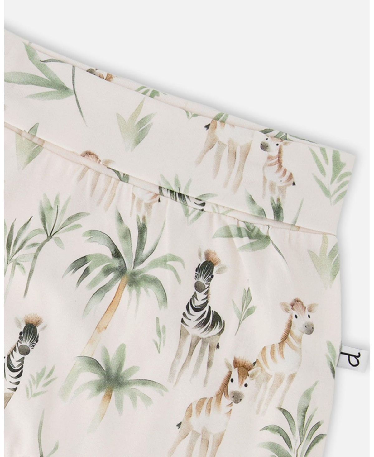 Deux par Baby Boys Cotton Jersey Evolutive Pants Zebra Print