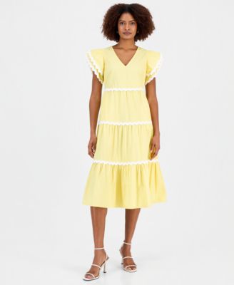 Women's Tiered Ric-Rac-Trim Maxi Dress 
