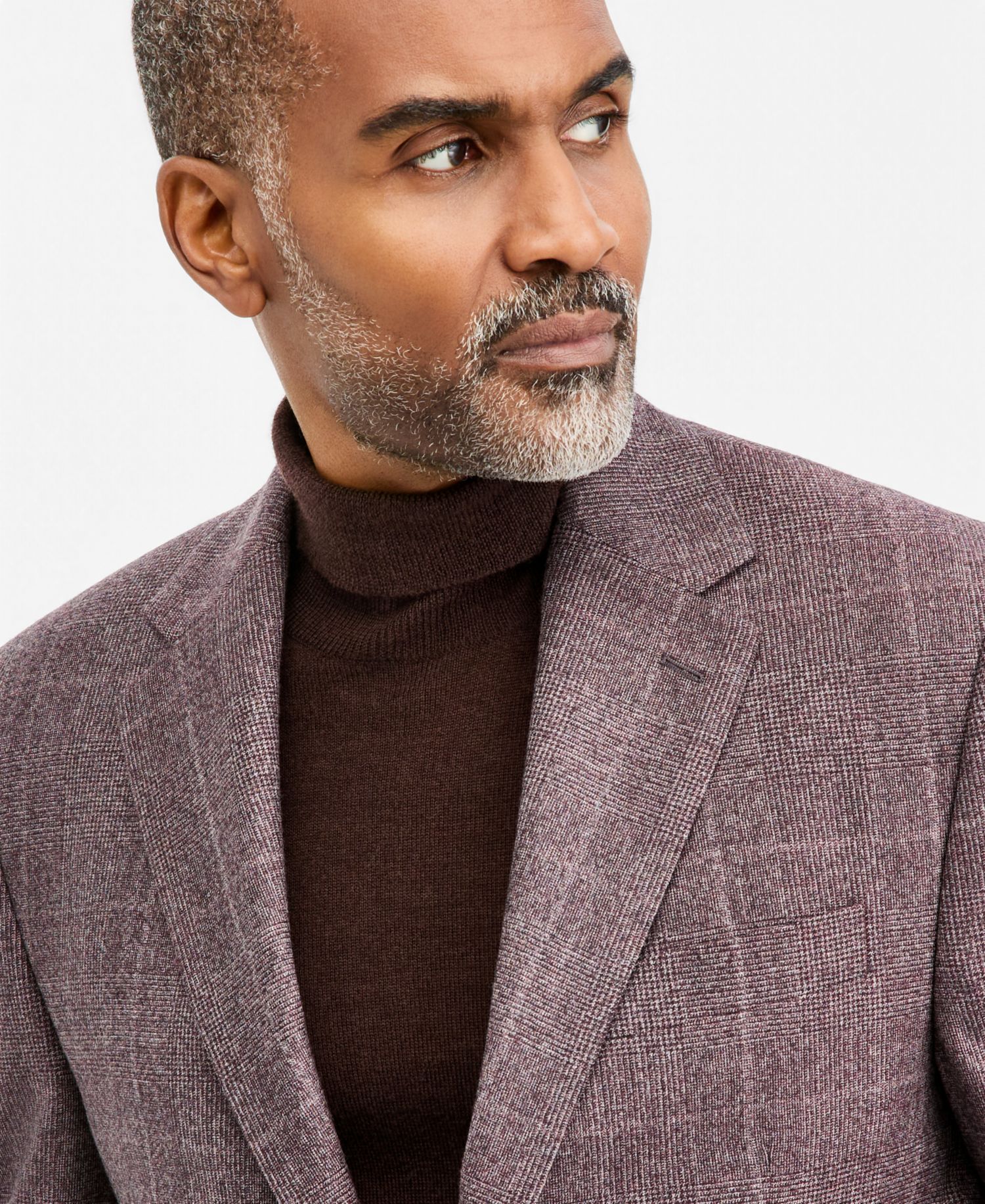 Men's Classic-Fit Wool-Blend Stretch Plaid Suit Separate Jacket