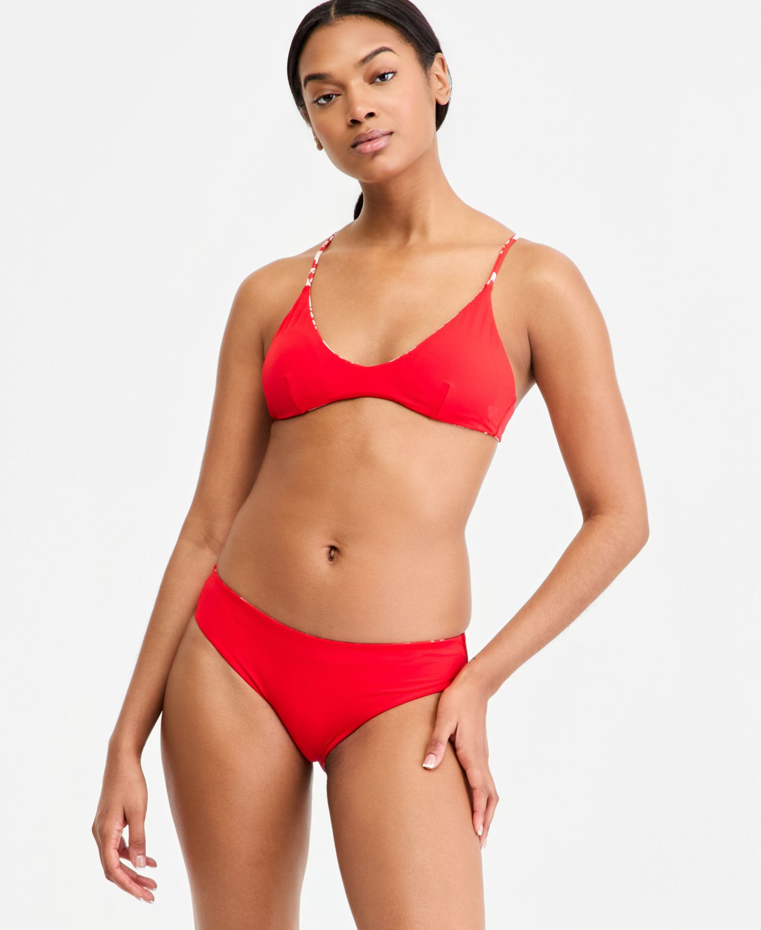 Juniors' Days Of Summer Reversible Triangle Bikini Top