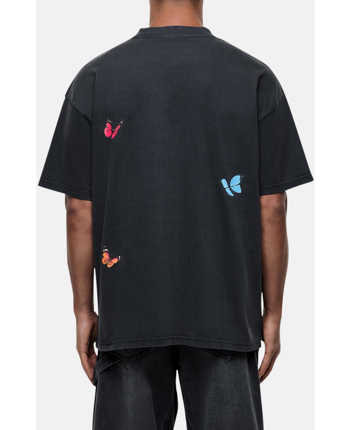 Good For Nothing Men's Flight Butterfly Print Relaxed Tee