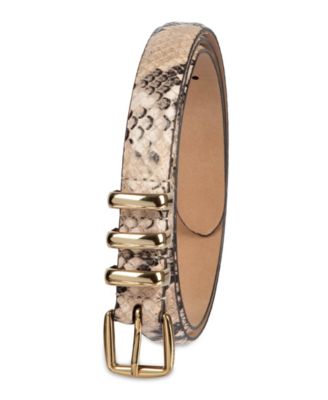 Women's Skinny Triple Metal Keeper Dress Belt