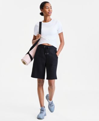 Women's Cotton-Blend Pull-On Bermuda Shorts