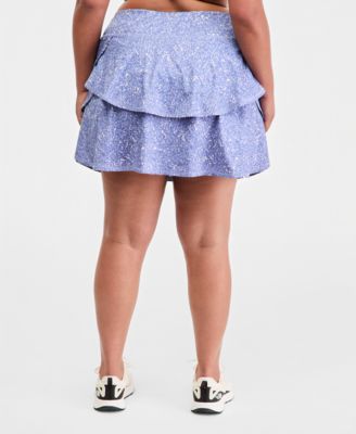 Ideology Plus Size Harbor Ditsy Compression Flounce Skort