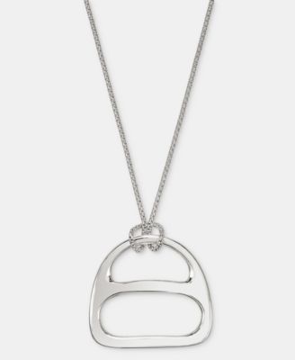 Adjustable Slider Equestrian Pendant Necklace in Sterling Silver