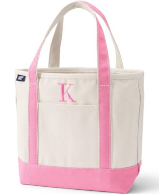 Pre-Monogrammed Letter K Canvas Tote Bag