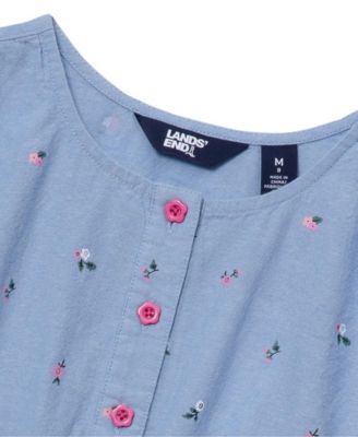 Girls Short Sleeve Lightweight Denim Dress