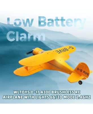 RC Plane - 2.4Ghz Brushless Motor, 6G/3D Modes, LED Lights for Kids & Beginners