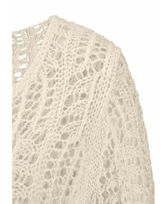 Women's Scoop Neck Open Knit Pullover Sweater