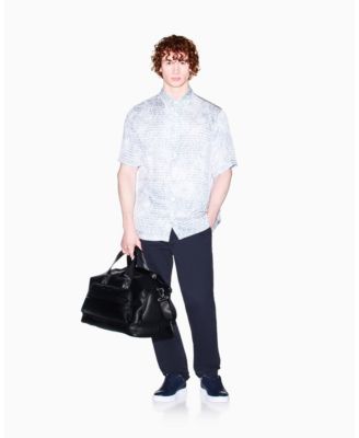 Men's Silky Printed Button Up Shirt