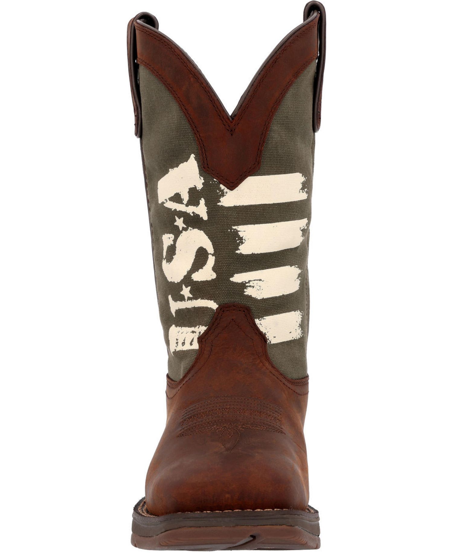 Men's Rebel by Army Green USA Print Western Boot